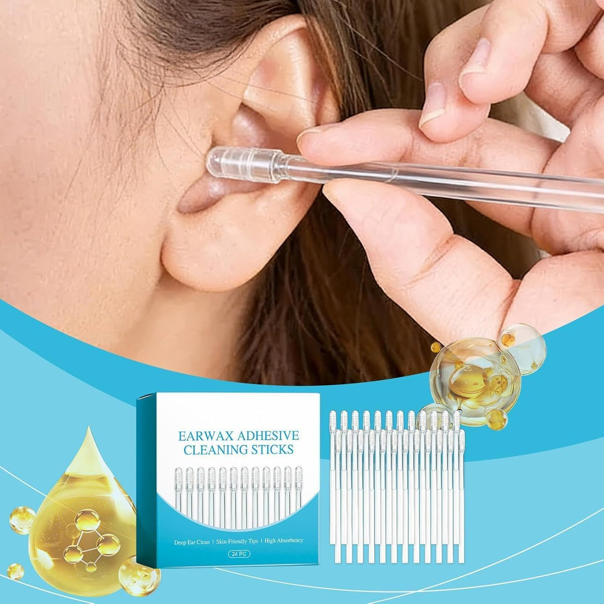 Adhesive Ear Cleaning Sticks