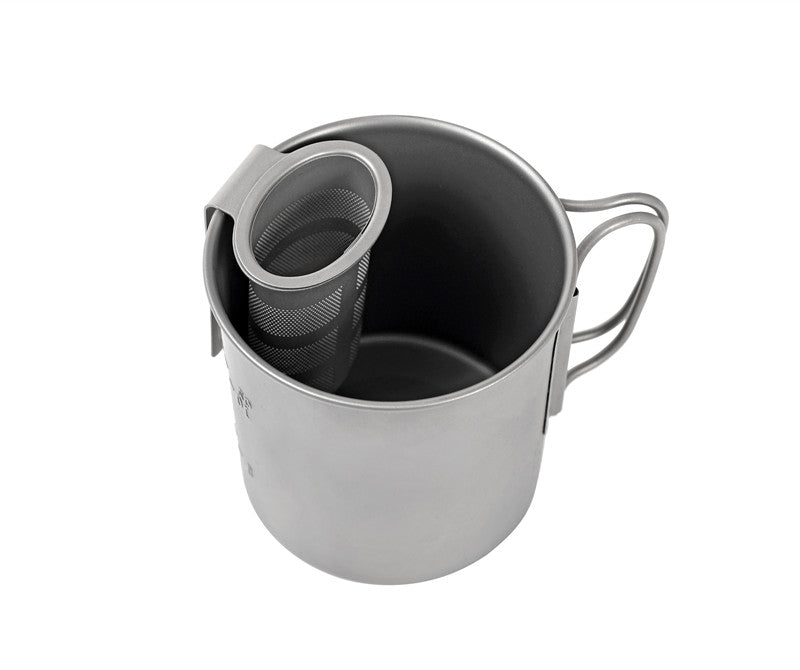 Titanium Folding Cup for Camping and Travel
